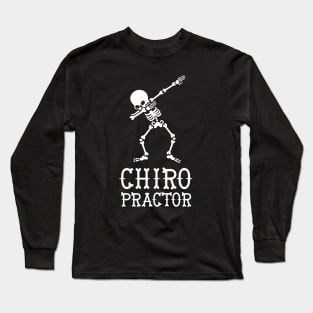 Dab dabbing skeleton chiropractor Long Sleeve T-Shirt